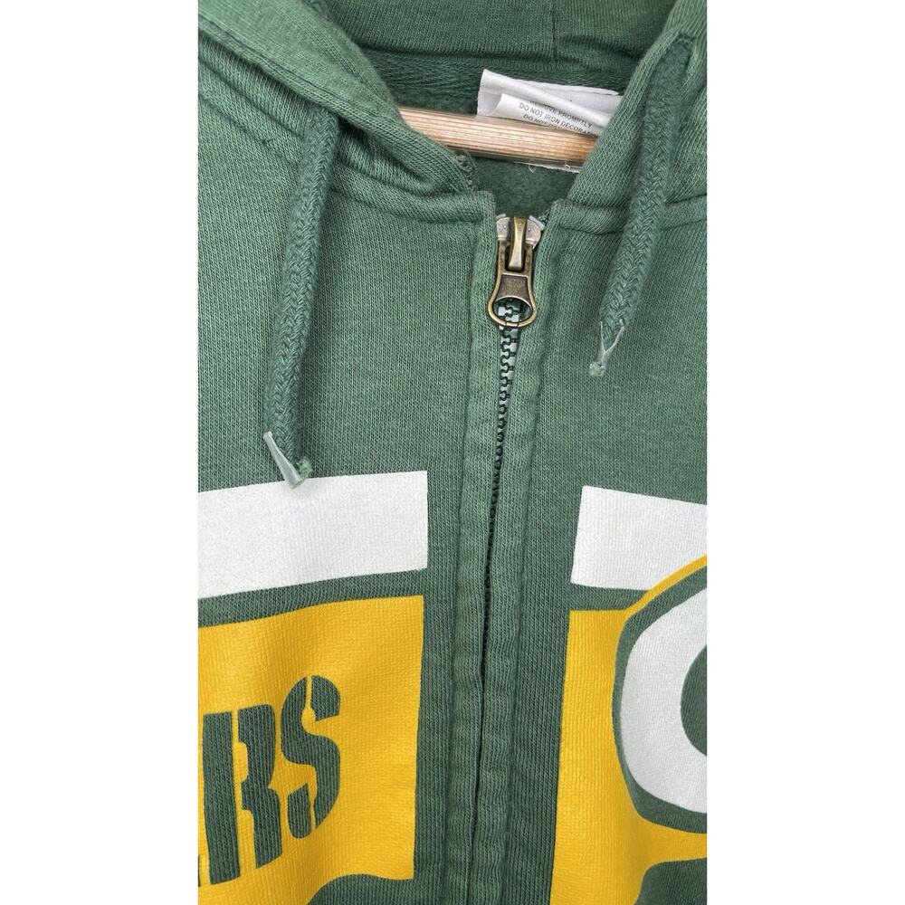 Majestic Green Bay Packers Zip Up Hoodie Green Football Wisconsin NFL Game XL - Picture 3 of 11